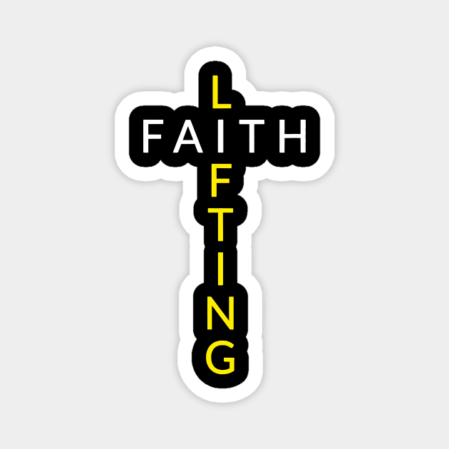 Faith Lifting Cross T-Shirt Magnet by PHAIVAYCHU