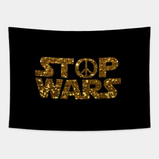 gold print stop wars Tapestry