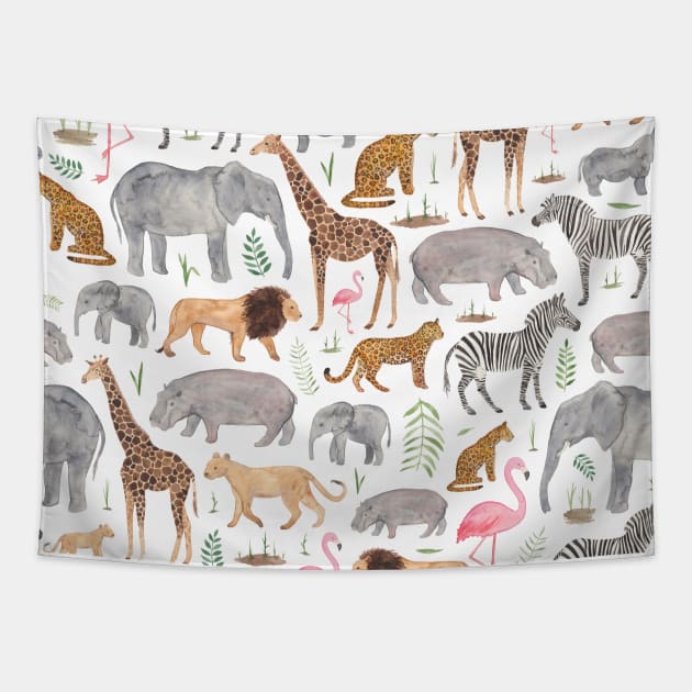 Safari Animals Tapestry by Elena_ONeill