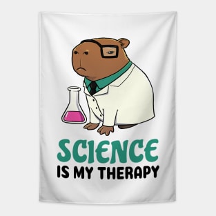 Science is my therapy Capybara Tapestry