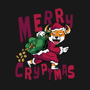 Merry Cryptmas Bitcoin ,Ethereum, Shiba Inu, Dogecoin Token NFT T-Shirt