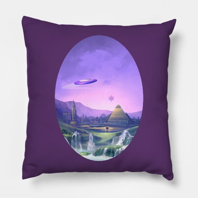 Atlantis Dreaming Pillow by clothed_in_kindness