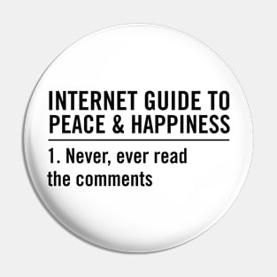 Internet guide to peace happiness Pin