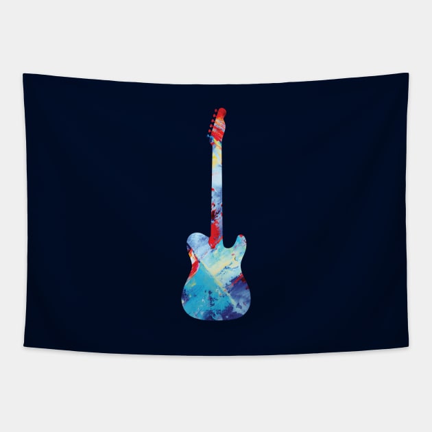T-Style Electric Guitar Paint Texture Tapestry by nightsworthy
