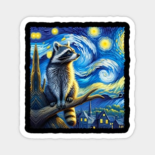 Raccoon UFO Adventures Elevate Your Style with Cosmic Intrigue Magnet