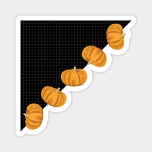 Pattern : Diagonal Orange Pumpkin Magnet
