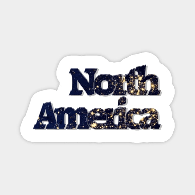 North America Magnet by afternoontees