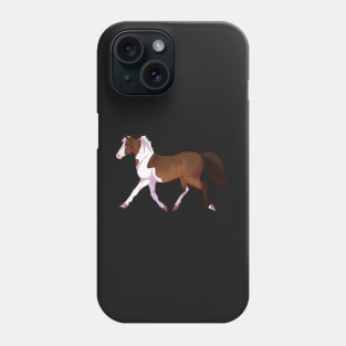 Trotting Bay Tobiano Horse Phone Case