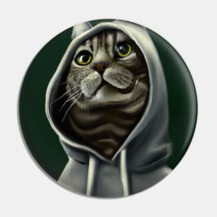 Hoodie Cat Pin