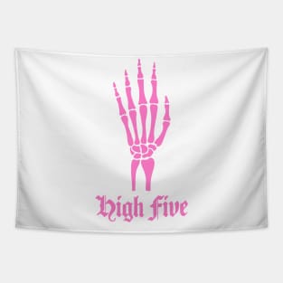 Pink Skeleton High Five Tapestry