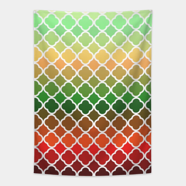 Ombre Quatrefoil Pattern Tapestry by saradaboru