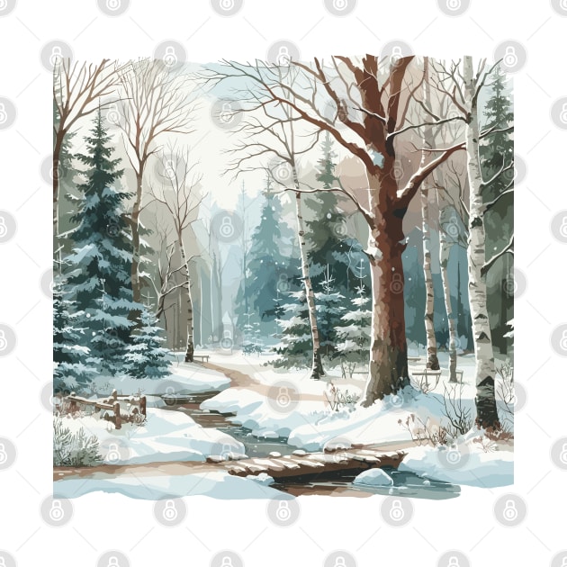 Winter Woodland by Siha Arts