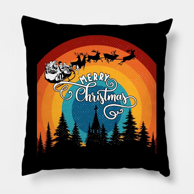 Merry Crishmas Santa Claus Unisex Christmas T-Shirts-Christmas t-shirts funny Pillow by GoodyBroCrafts