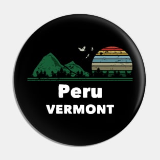 Mountain Sunset Flying Birds Outdoor Peru Vermont Pin