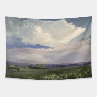 Thunderstorm Landscape Oil on Canvas Fine Art Tapestry