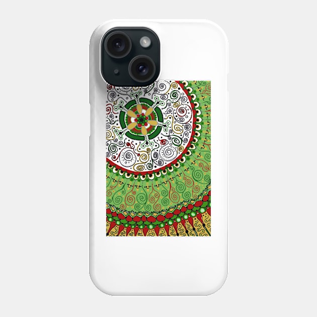 Merry Christmas Mandala Phone Case by CTWuellner