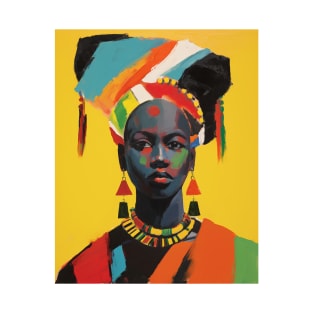 African Woman Art Colorful Modern T-Shirt