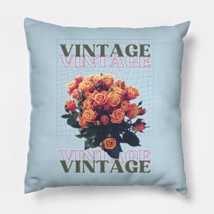 Vintage Floral Flowers Pillow