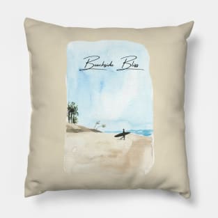 Beachside Bliss watercolor Pillow