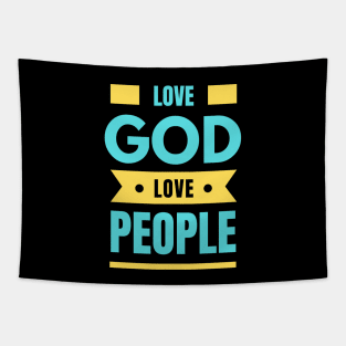 Love God Love People | Christian Tapestry