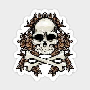 Skull N Roses Magnet