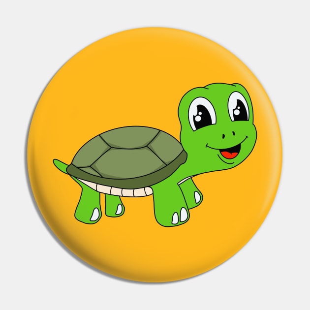 Cute Turtle Children Cartoon Pin by Foxxy Merch