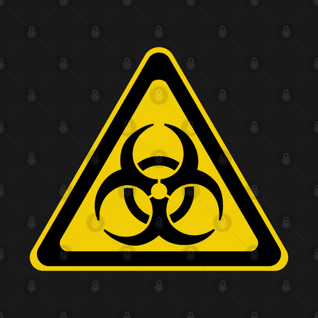 Biohazard Symbol Warning Sign - Triangular by ScienceCorner