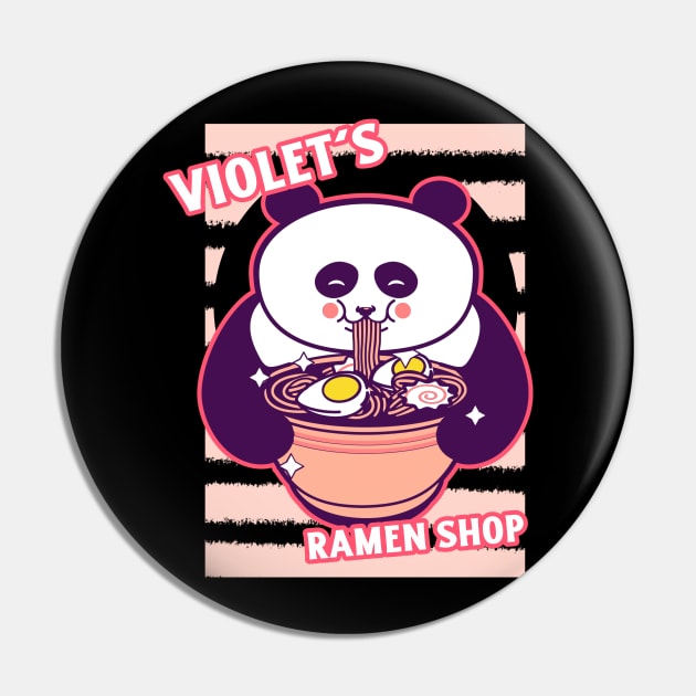 Violet's Ramen Shop Pin by Space Cadet Tees