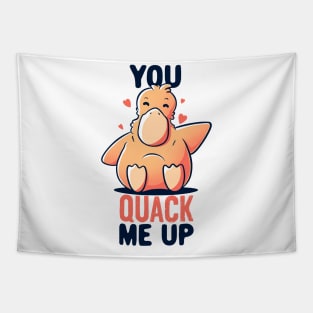 You Quack Me Up Funny Cute Duck Gift Tapestry