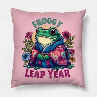 Froggy leap year Pillow