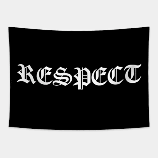 Respect text logo Tapestry