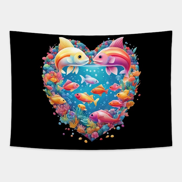 Fishing Lover Tapestry by animegirlnft