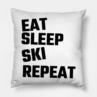 Eat Sleep Ski Repeat Pillow