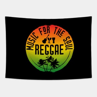 Reggae Music Quote Rasta Flag Colours Tapestry