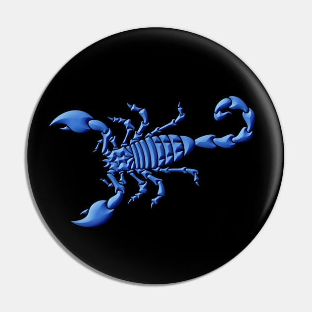 Blue Scorpion Pin by sifis