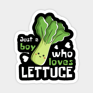 Lettuce Love: Just a Boy Who Loves Lettuce Magnet