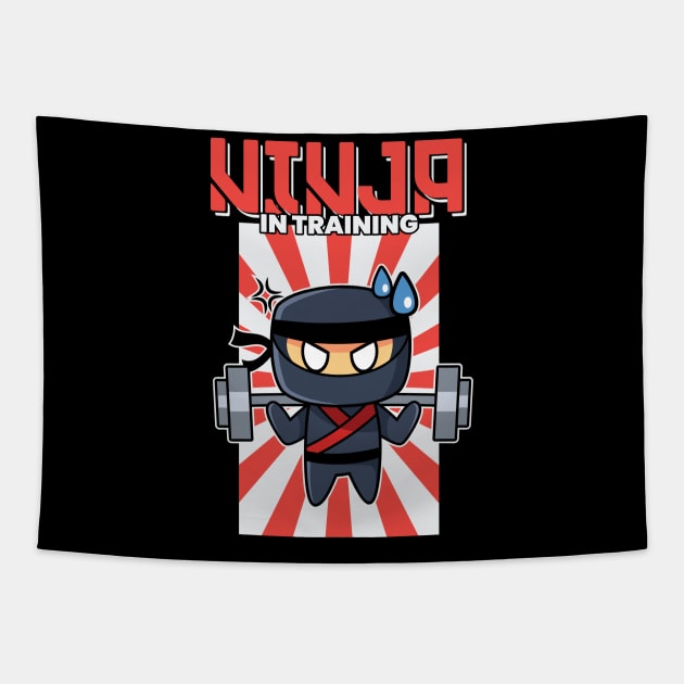 Karate Gifts for Boys Ninja in Training Kids Tapestry by aneisha