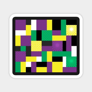 Mardi Gras Block Party Magnet