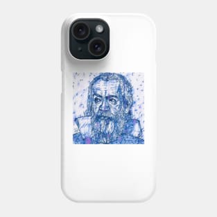 GALILEO GALILEI watercolor and ink portrait Phone Case