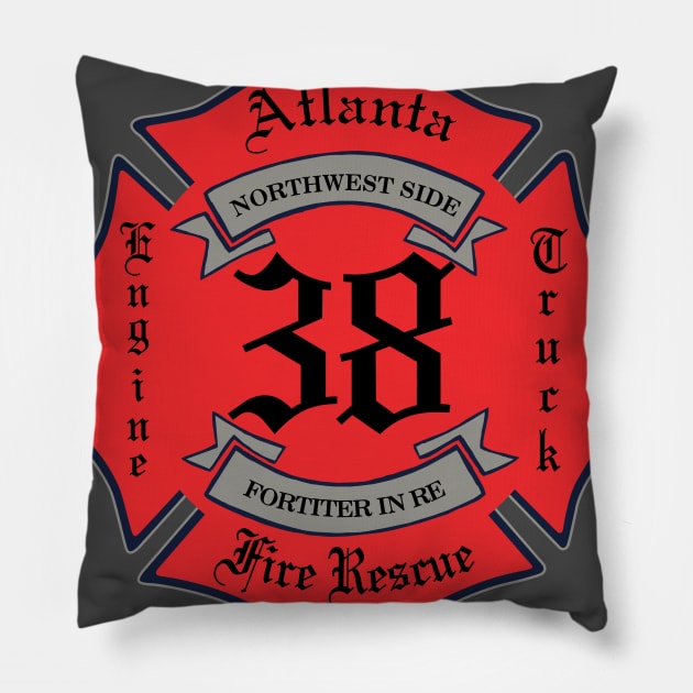 Atlanta Fire Station 38 Pillow by LostHose
