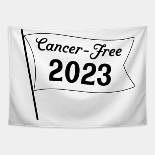 cancer-free 2023 flag (blank) Tapestry