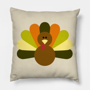 Thanksgiving Turkey with seasonal colors Pillow