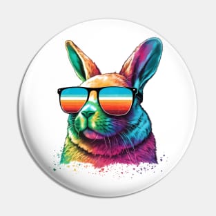 Sunny Bunny Rabbit in Sunglasses Pin