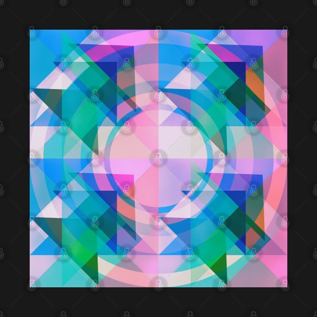 Multicoloured Geometric Swirl by StephersMc