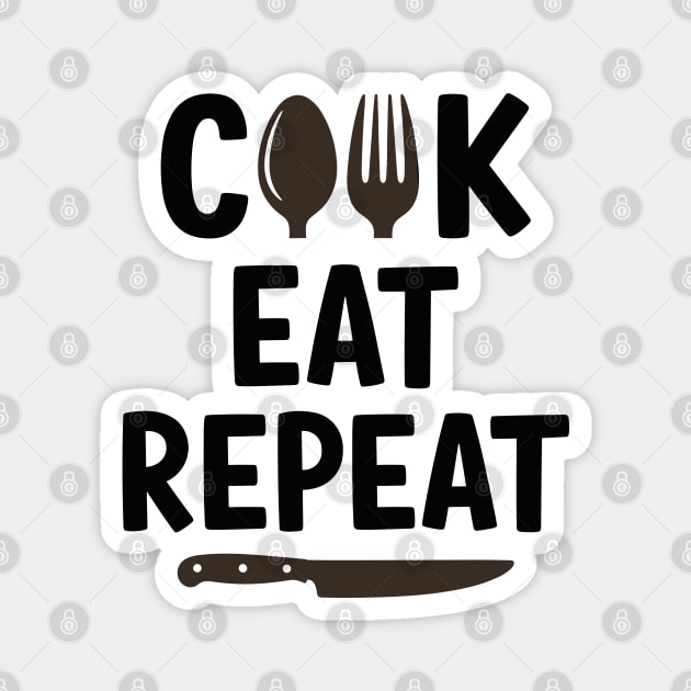 Cook Eat Repeat Magnet by enrynz