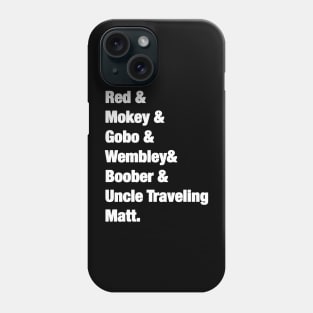 Fraggle Rock Names white Phone Case