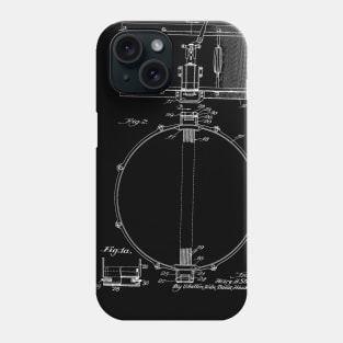 snare drum Vintage Patent Hand Drawing Phone Case