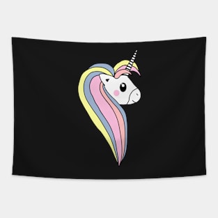 Cute Pink Unicorn Head Girly Pattern Tapestry