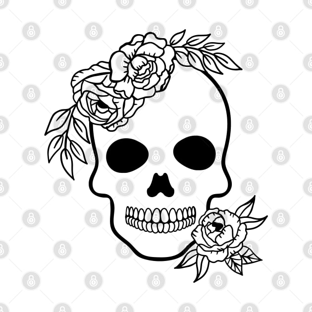 Floral skull by Satic