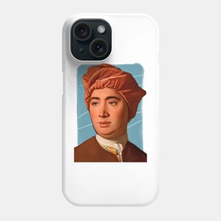 Scottish philosopher David Hume illustration Phone Case